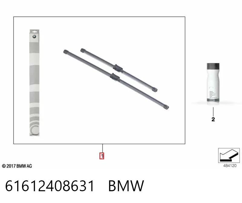 61612408631 BMW Pióro wycieraczki szyby przedniej, zestaw (2 szt.)