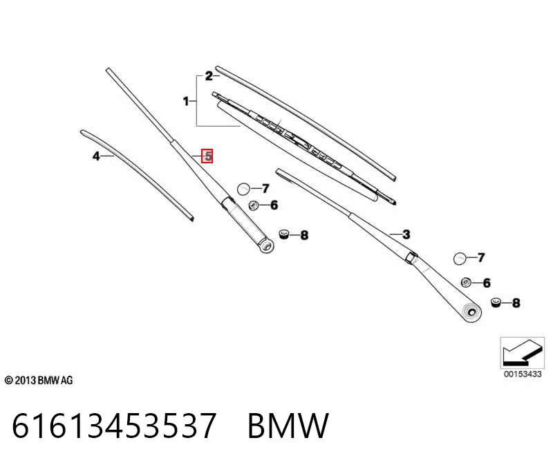Ramię wycieraczki szyby przedniej do BMW X3  E83