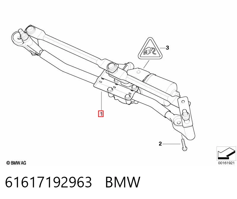 Do koszyka Mechanizm wycieraczek BMW 1  E81