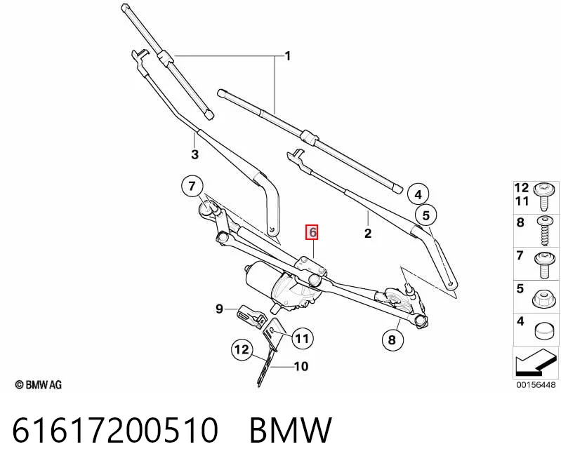 61617200510 BMW Mechanizm wycieraczek