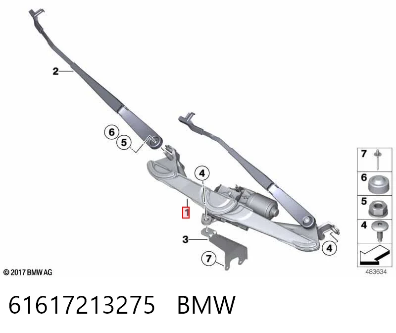 Mechanizm wycieraczek BMW X3 SUV (F25) (2010 - 2017) cena, od 92,38 USD