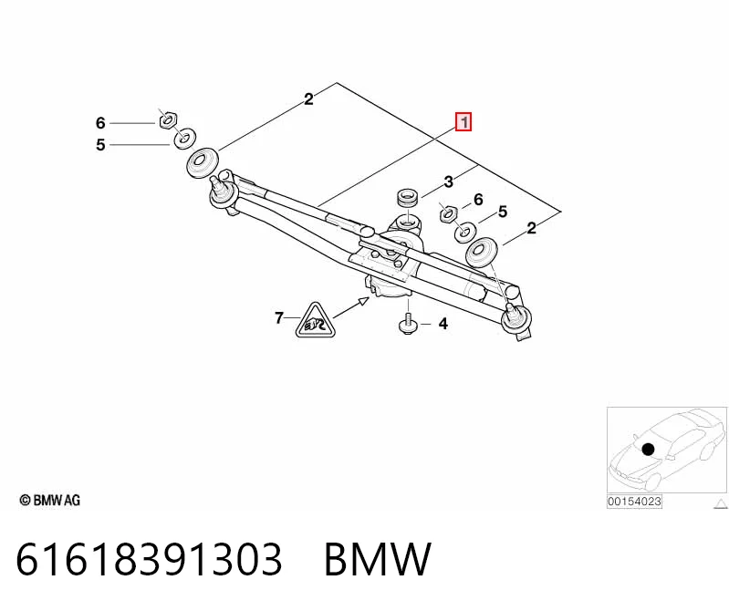 61618391303 BMW Mechanizm wycieraczek