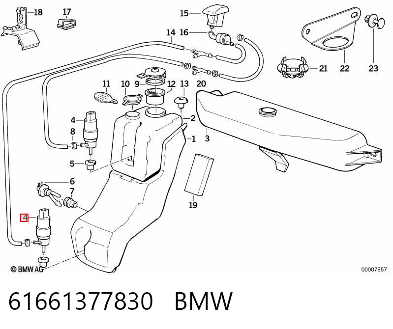 61661377830 BMW Pompka spryskiwacza szyby przedniej