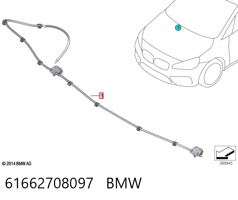 Dysza spryskiwacza szyby przedniej BMW X1 