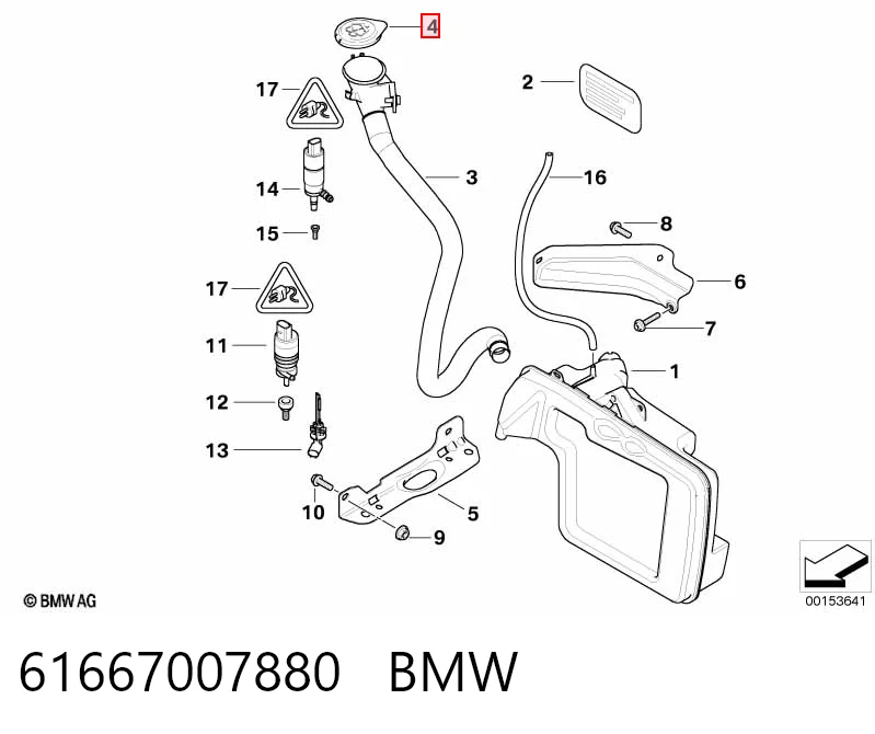 Do koszyka Korek zbiornika spryskiwacza BMW X5  F15, F85