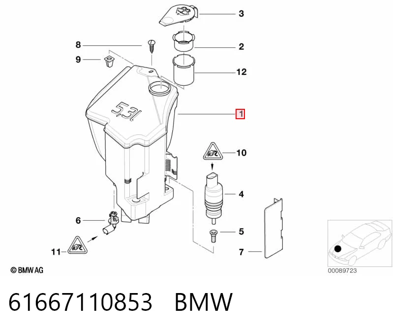 Zbiorniczek spryskiwacza szyb do BMW 3  E46