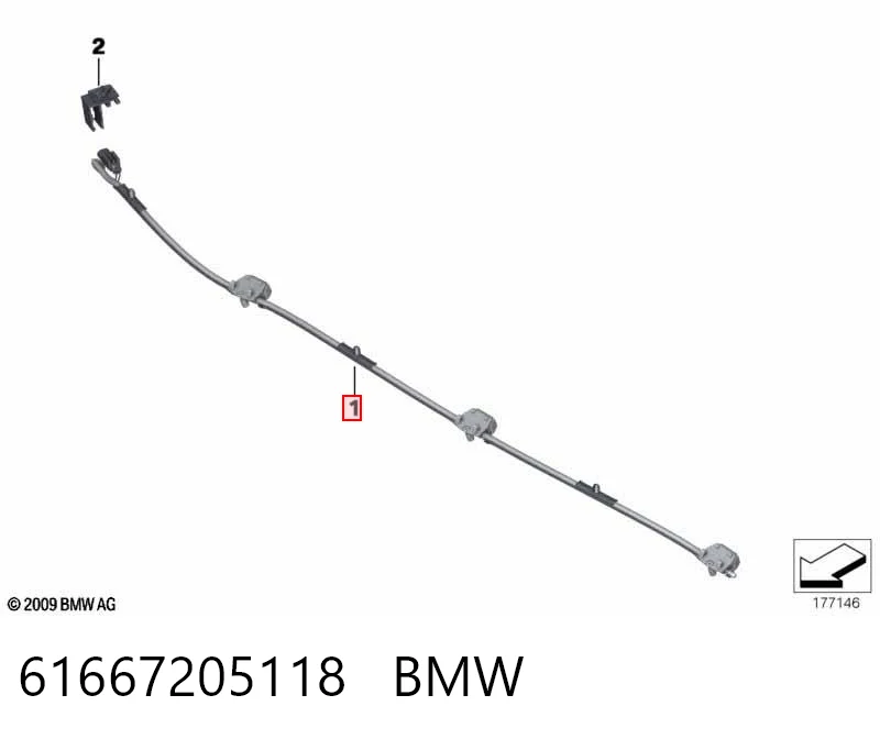 61667205118 BMW Dysza spryskiwacza szyby przedniej