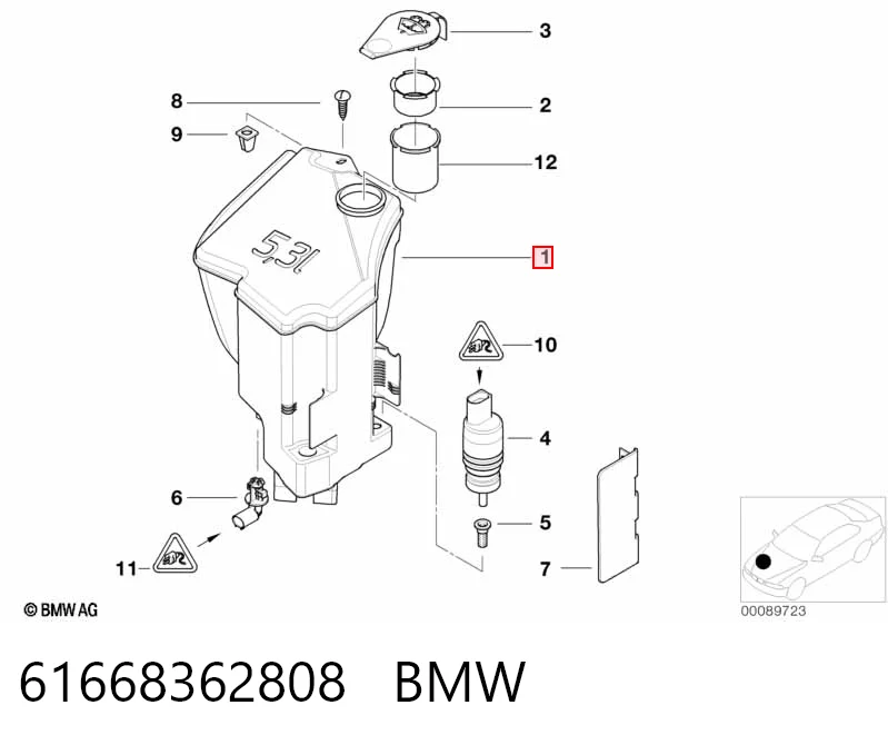 Zbiorniczek spryskiwacza szyb do BMW 3  E46