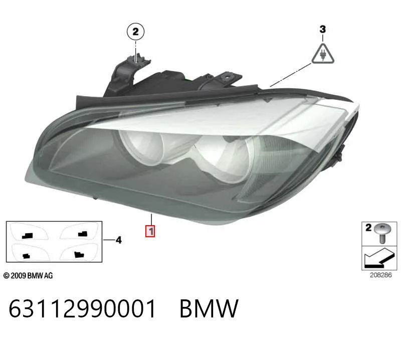 Reflektor lewy do BMW X1  E84