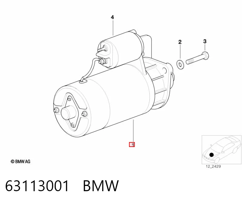 63113001 BMW Rozrusznik