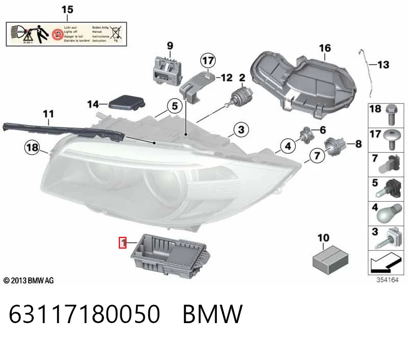 63117180050 BMW Ksenon, sterownik