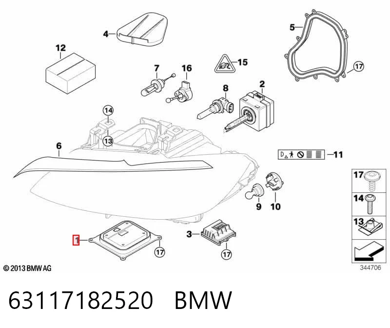 63117182520 BMW Ksenon, sterownik