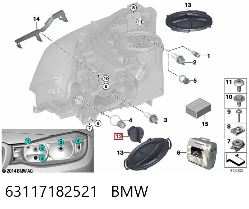 63117182521 BMW Kierunkowskaz prawy