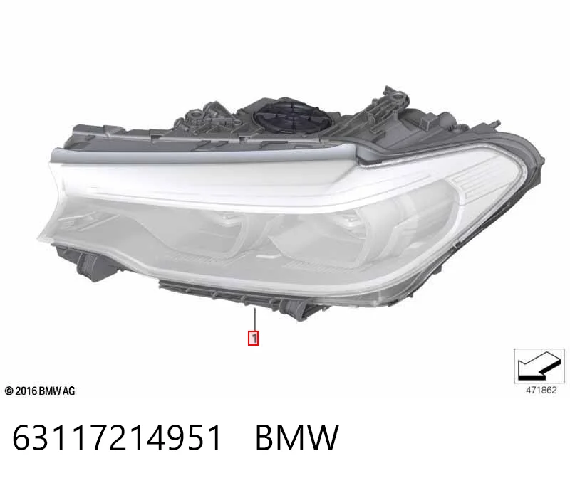 Reflektor lewy do BMW 5  G30, F90