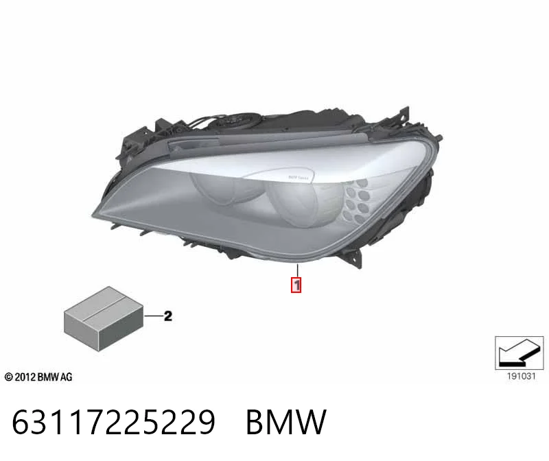 Do koszyka Reflektor lewy BMW 7  F01, F02, F03, F04