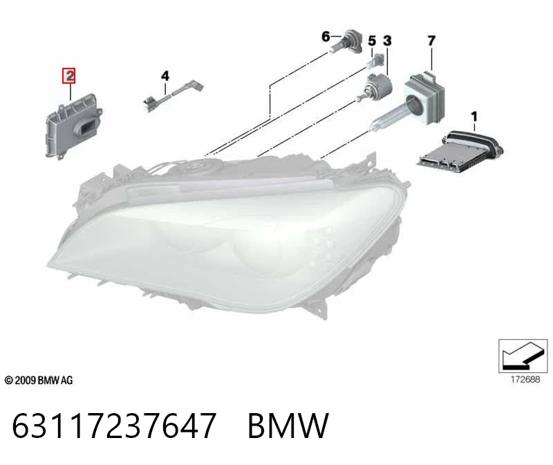 63117237647 BMW Ksenon, sterownik