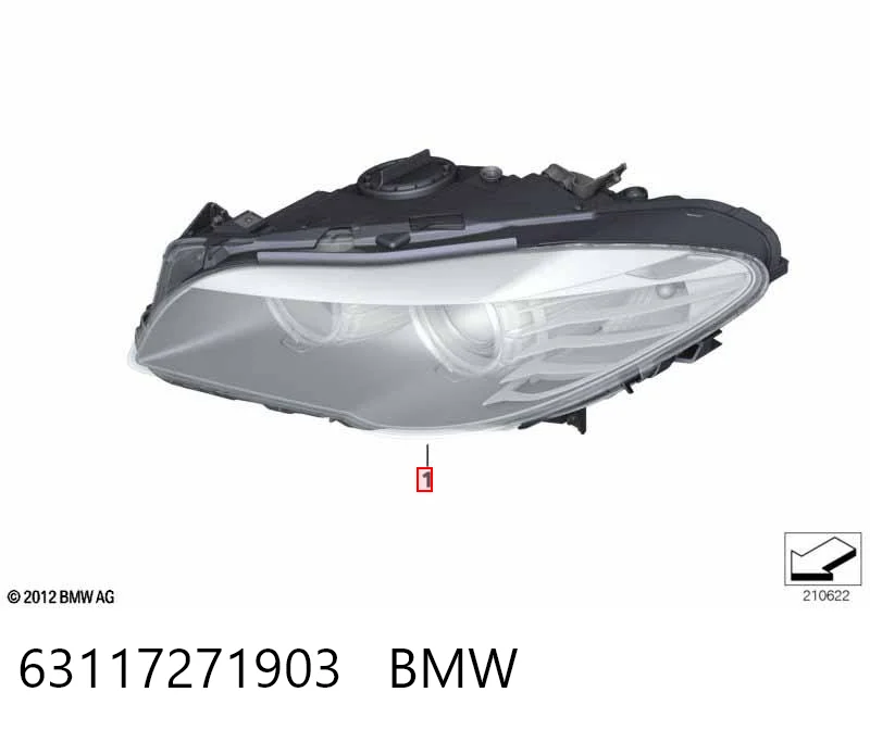 63117271903 BMW Reflektor lewy