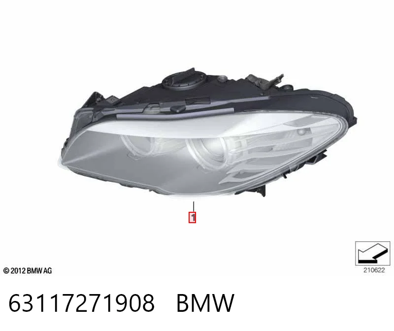 63117271908 BMW Reflektor prawy