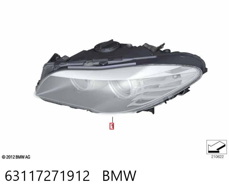 63117271912 BMW Reflektor prawy
