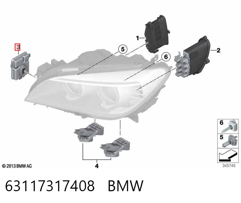 63117317408 BMW Urządzenie zapłonowe (ksenon)