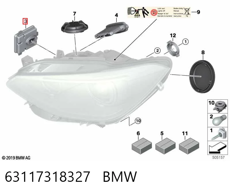 63117318327 BMW Ksenon, sterownik