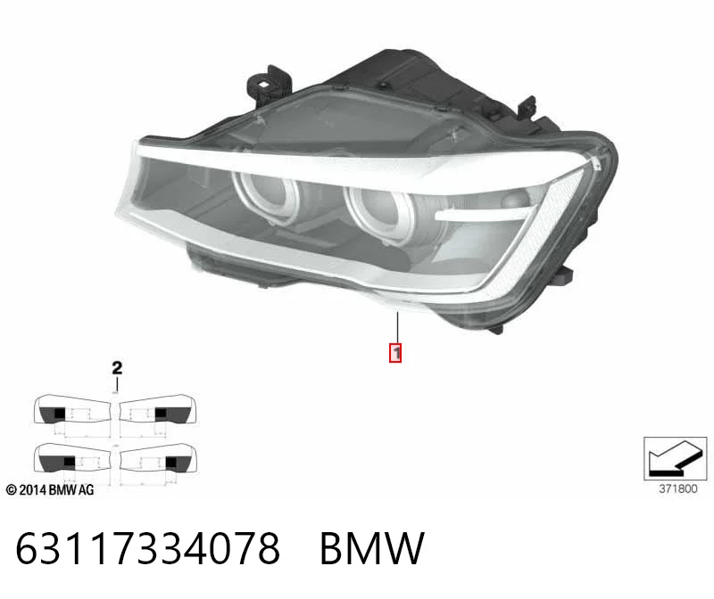 Reflektor prawy do BMW X3  F25
