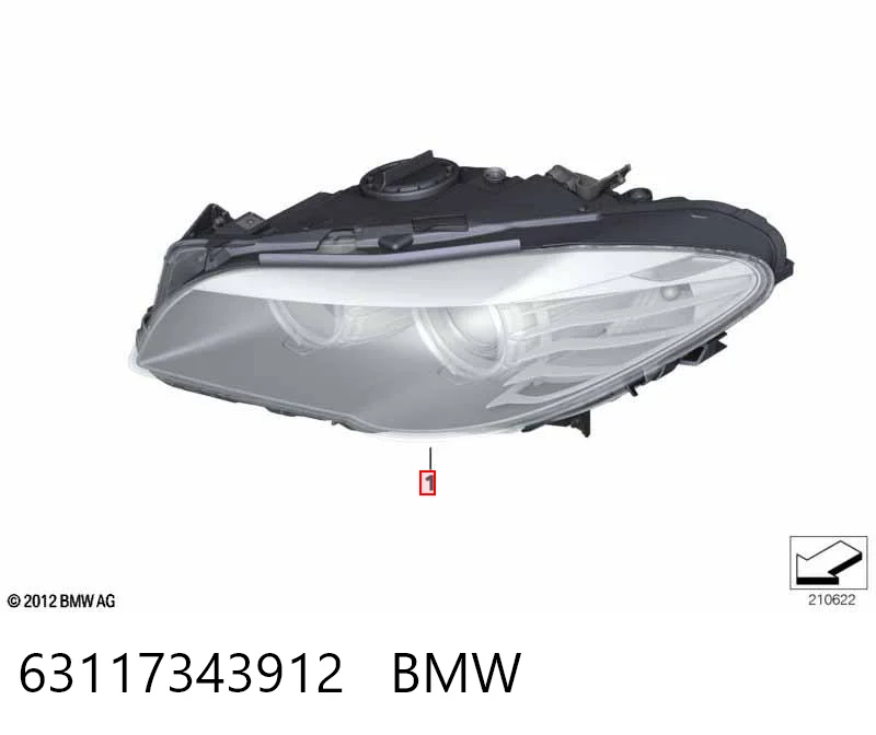 63117343912 BMW Reflektor prawy