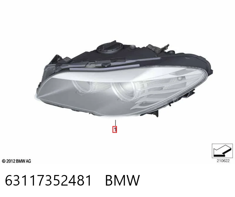 63117352481 BMW Reflektor lewy