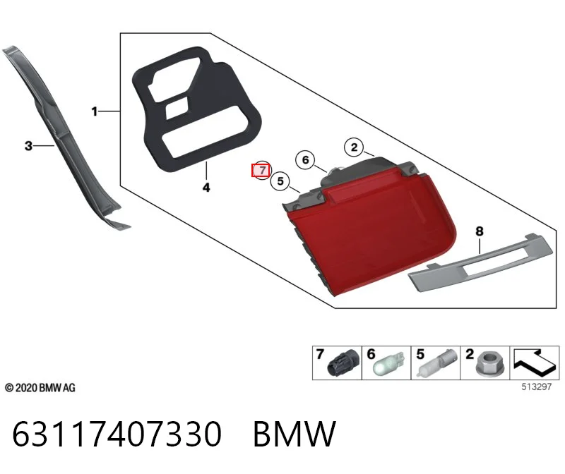63117407330 BMW Kierunkowskaz prawy