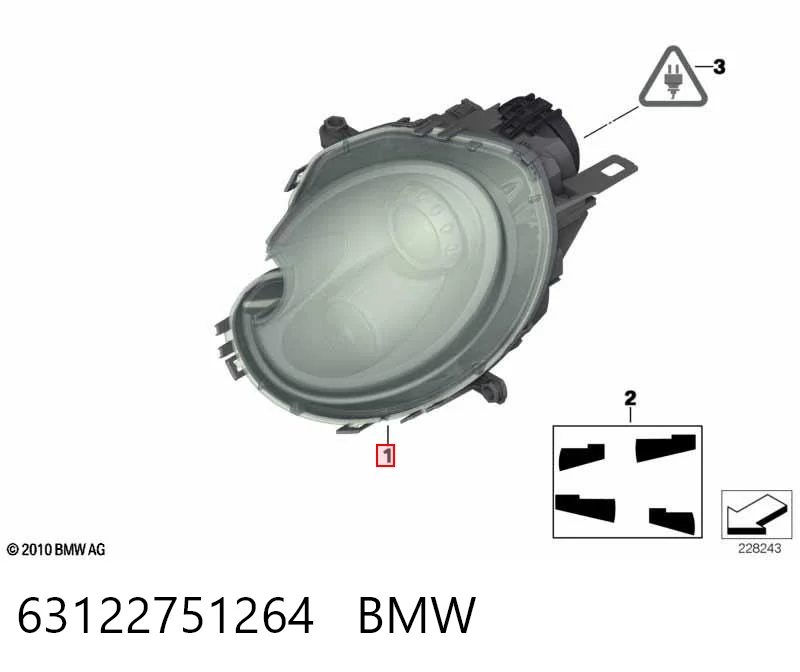 Do koszyka Reflektor prawy Mini Cooper  R56