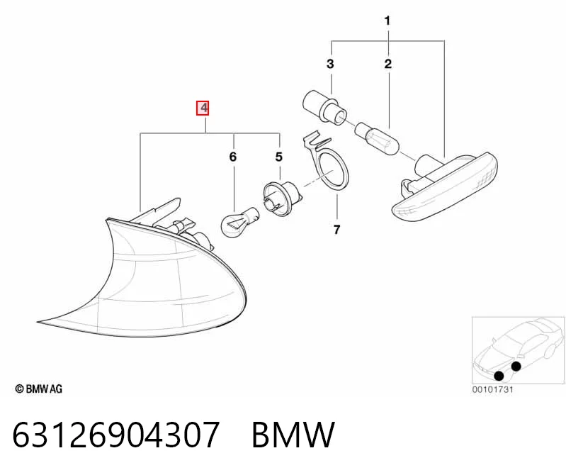 63126904307 BMW Kierunkowskaz lewy