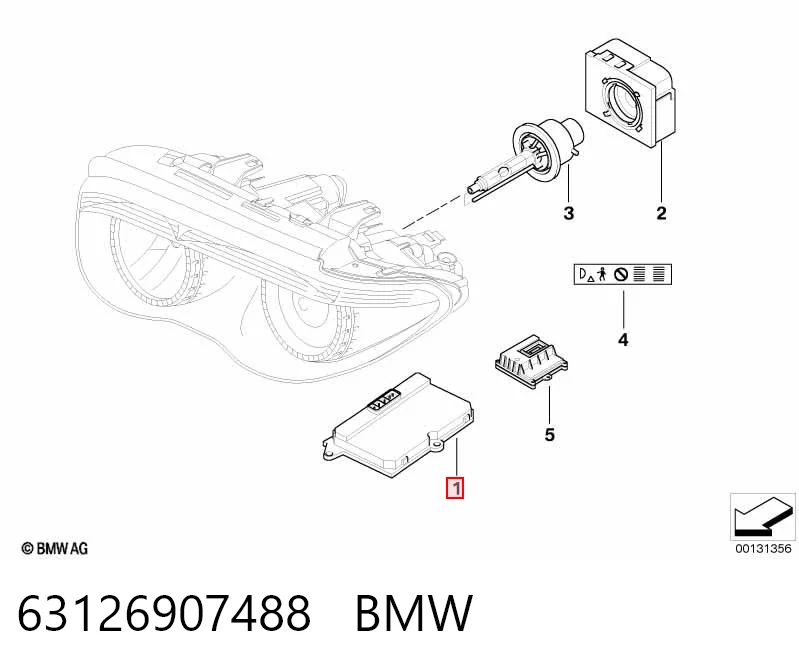 63126907488 BMW Urządzenie zapłonowe (ksenon)