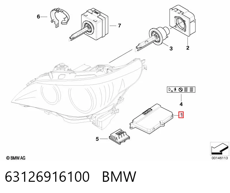 63126916100 BMW Urządzenie zapłonowe (ksenon)