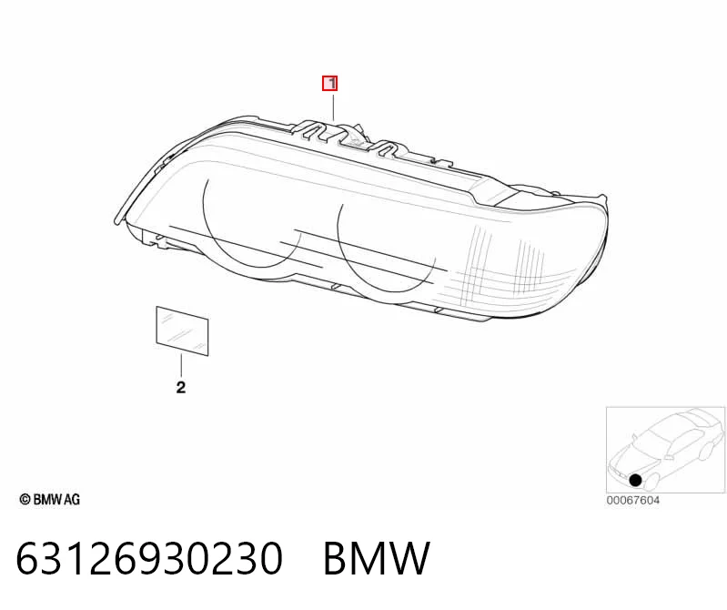 Reflektor prawy do BMW X5  E53