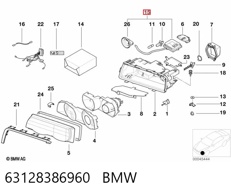63128386960 BMW Urządzenie zapłonowe (ksenon)