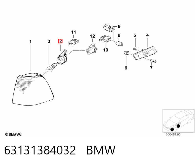 63131384032 BMW Kierunkowskaz prawy