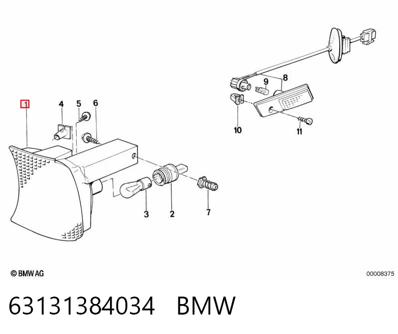  Kierunkowskaz prawy BMW 5 