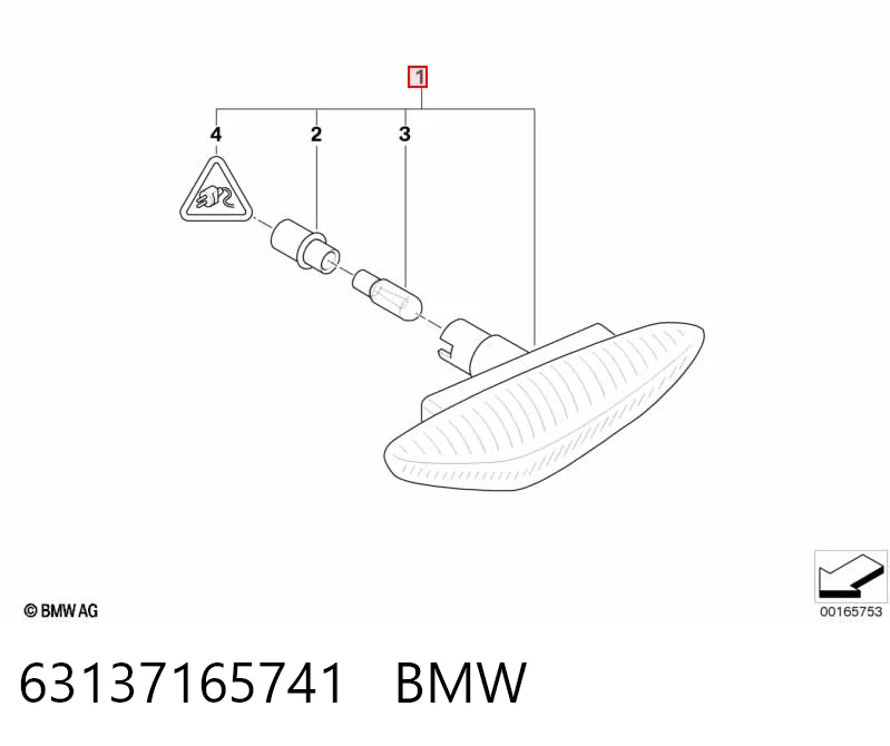 63137165741 BMW Powtarzacz kierunkowskazu na błotniku lewy