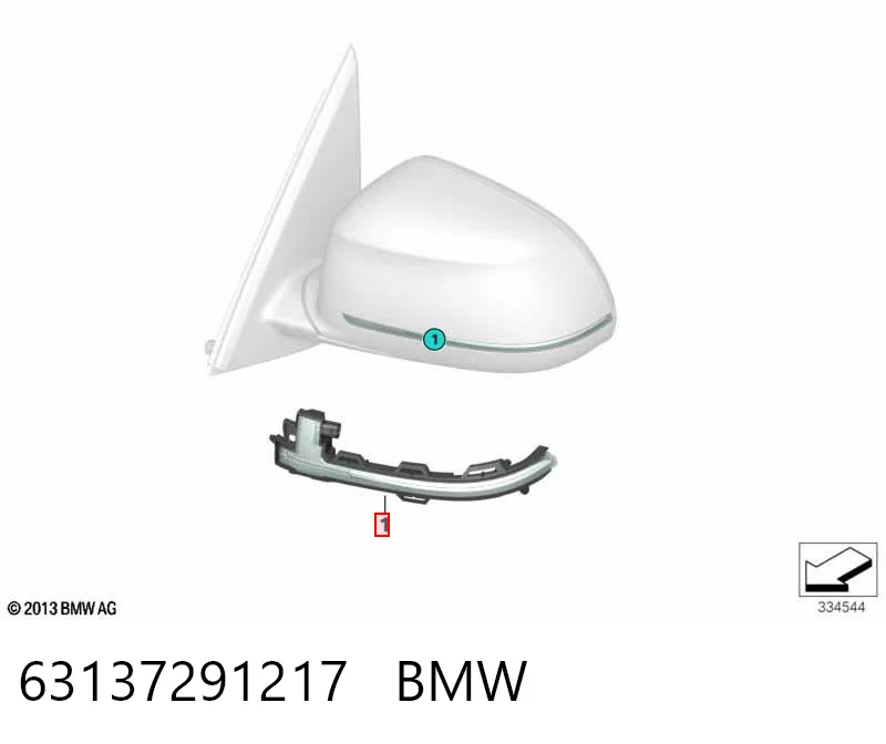 63137291217 BMW Kierunkowskaz lusterka lewy
