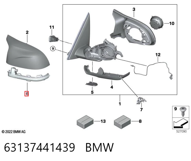 63137441439 BMW Kierunkowskaz lusterka lewy