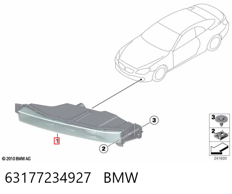 63177234927 BMW Lampa przeciwmgielna lewa