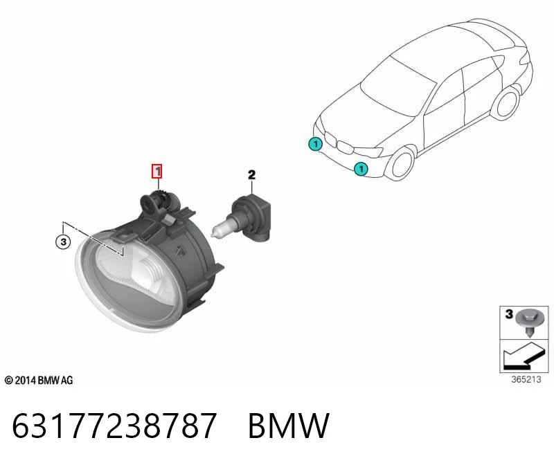 20X129H Polcar Lampa przeciwmgielna lewa