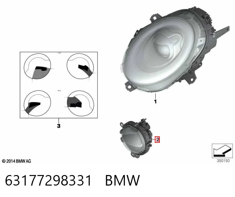 63177298331 BMW Lampa przeciwmgielna lewa