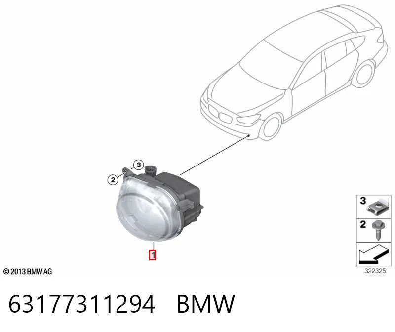 63177311294 BMW Lampa przeciwmgielna prawa