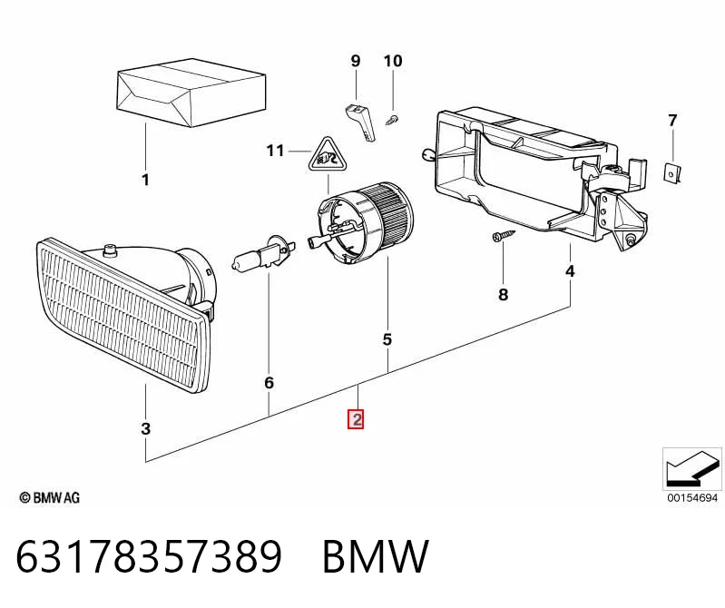 Lampa przeciwmgielna lewa BMW 3 sedana (E36) (1990 - 1998) cena, od 32,63 USD