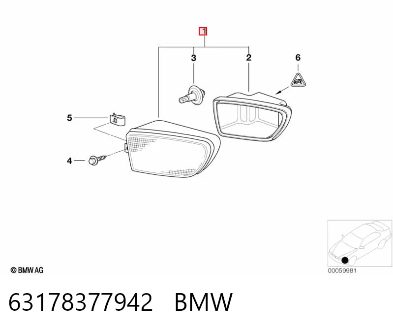 Lampa przeciwmgielna prawa 0065H2E Depo/Loro/Abakus