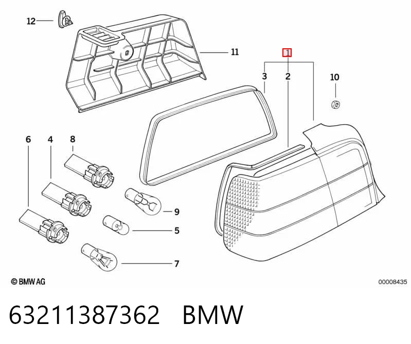 Lampa zespolona tylna prawa do BMW 3  E36