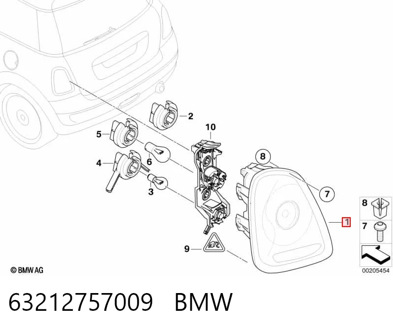 63212757009 BMW Lampa zespolona tylna lewa