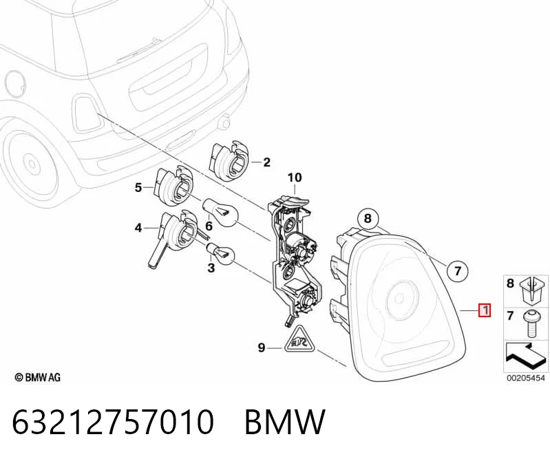 Lampa zespolona tylna prawa do Mini Cooper  R56
