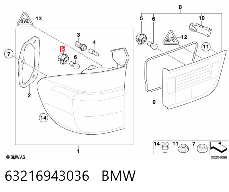 63216943036 BMW Kierunkowskaz prawy